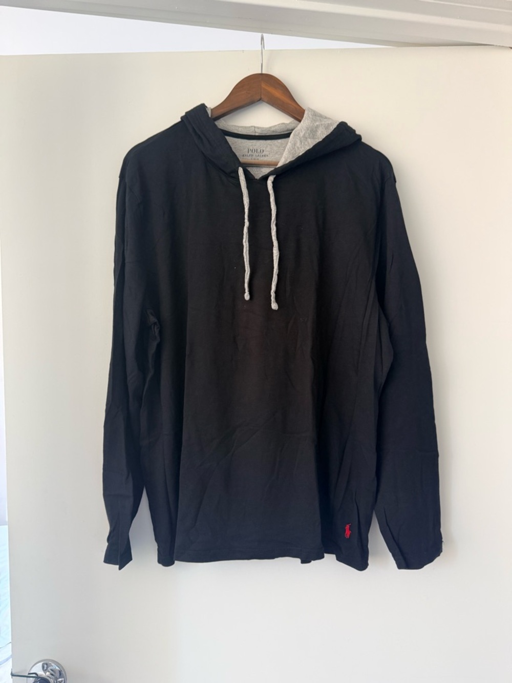 Polo by Ralph Lauren Black Hooded Long-Sleeve Shirt